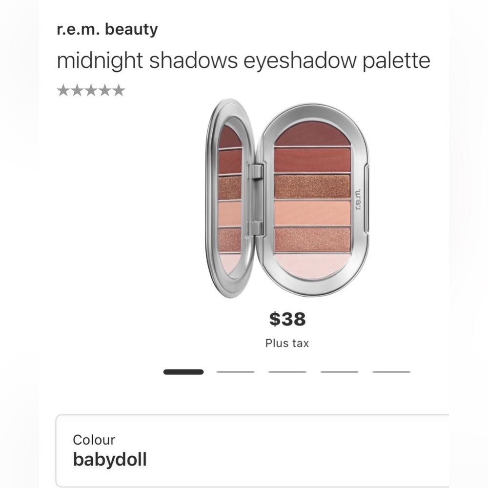 R.E.M BEAUTY MIDNIGHT SHADOW EYESHADOW PALETTE “BABYDOLL” - BRAND NEW in the box - Picture 2 of 11